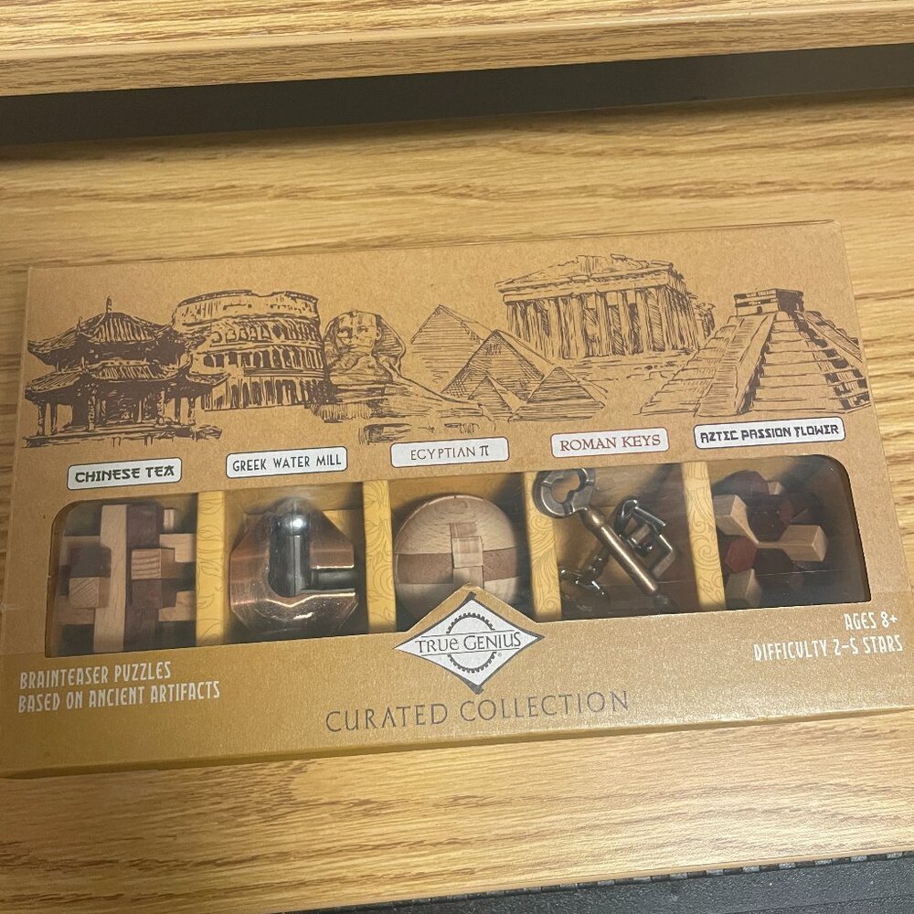 Curated Collection 5-Pack - Assorted Wooden and Metal Puzzles